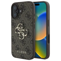 Чохол Guess 4G Big Metal Logo для iPhone 16 Brown (GUHCP16S4GMGBR)