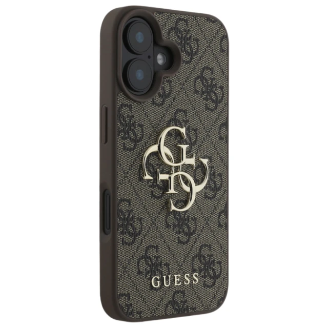 Чохол Guess 4G Big Metal Logo для iPhone 16 Brown (GUHCP16S4GMGBR)