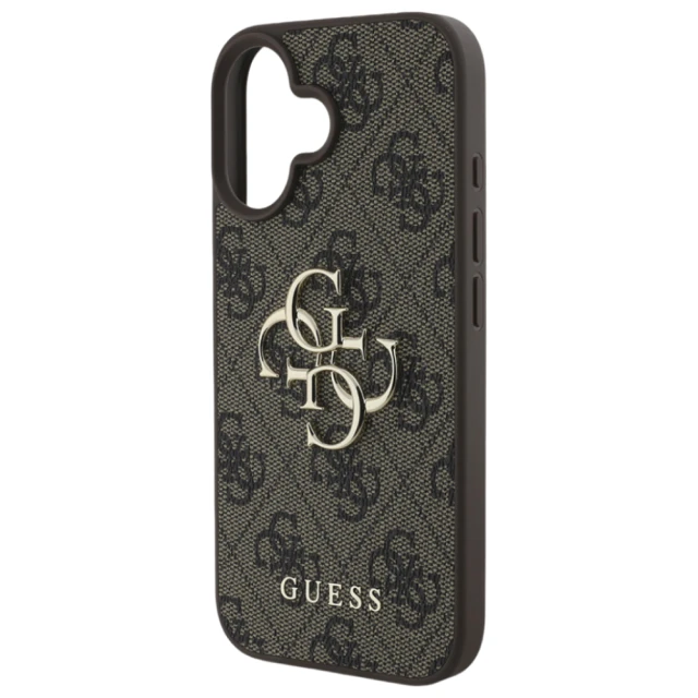 Чохол Guess 4G Big Metal Logo для iPhone 16 Brown (GUHCP16S4GMGBR)