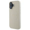 Чохол Guess Grained Gold Ring для iPhone 16 Beige with MagSafe (GUHMP16SPGHSMME)