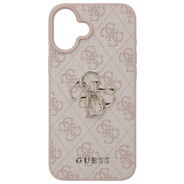 Чохол Guess 4G Big Metal Logo для iPhone 16 Pink (GUHCP16S4GMGPI)
