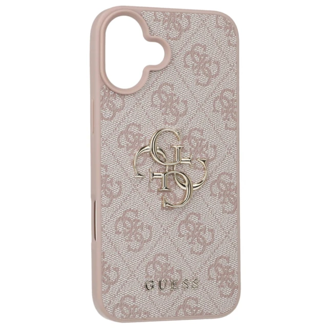 Чохол Guess 4G Big Metal Logo для iPhone 16 Pink (GUHCP16S4GMGPI)