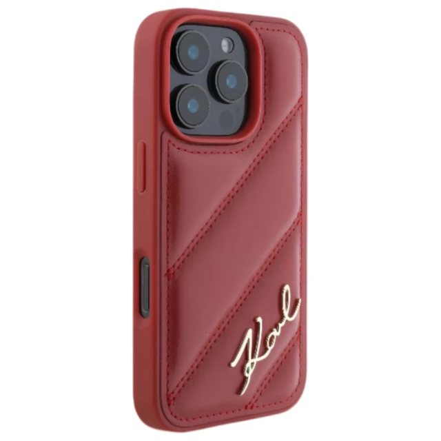 Чохол Karl Lagerfeld Quilted Signature для iPhone 16 Pro Max Red (KLHCP16XPQDSMGR)