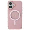 Чохол Guess IML Rhinestones для iPhone 16 Plus Pink with MagSafe (GUHMP16MPFTDTEP)