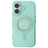 Чохол Guess IML Rhinestones для iPhone 16 Green with MagSafe (GUHMP16SPFTDTEN)