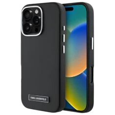Чохол Karl Lagerfeld FW Metal Plate для iPhone 16 Pro Black with MagSafe (KLHMP16LPGMSRPK)