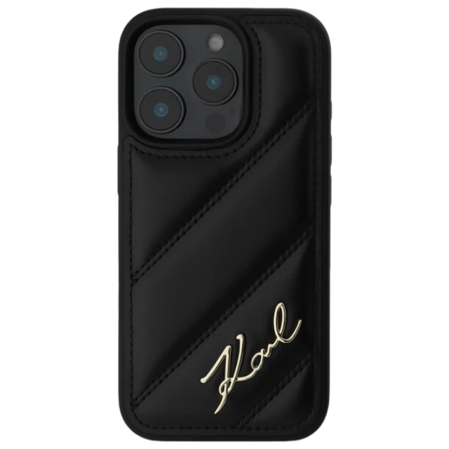 Чохол Karl Lagerfeld Quilted Signature для iPhone 16 Pro Max Black (KLHCP16XPQDSMGK)