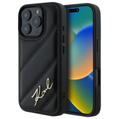 Чохол Karl Lagerfeld Quilted Signature для iPhone 16 Pro Max Black (KLHCP16XPQDSMGK)