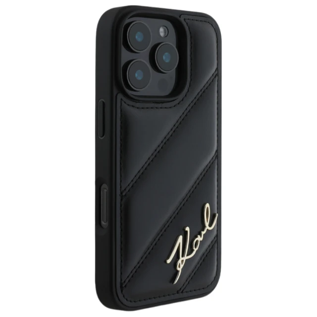 Чохол Karl Lagerfeld Quilted Signature для iPhone 16 Pro Max Black (KLHCP16XPQDSMGK)