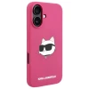 Чохол Karl Lagerfeld Silicone Choupette Head для iPhone 16 Fuchsia with MagSafe (KLHMP16SSCHPPLF)