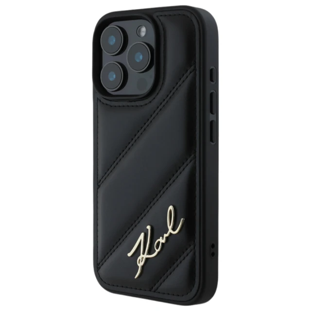 Чохол Karl Lagerfeld Quilted Signature для iPhone 16 Pro Black (KLHCP16LPQDSMGK)