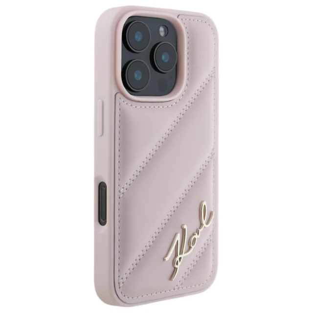 Чохол Karl Lagerfeld Quilted Signature для iPhone 16 Pro Pink (KLHCP16LPQDSMGP)