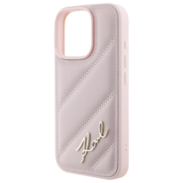 Чохол Karl Lagerfeld Quilted Signature для iPhone 16 Pro Pink (KLHCP16LPQDSMGP)