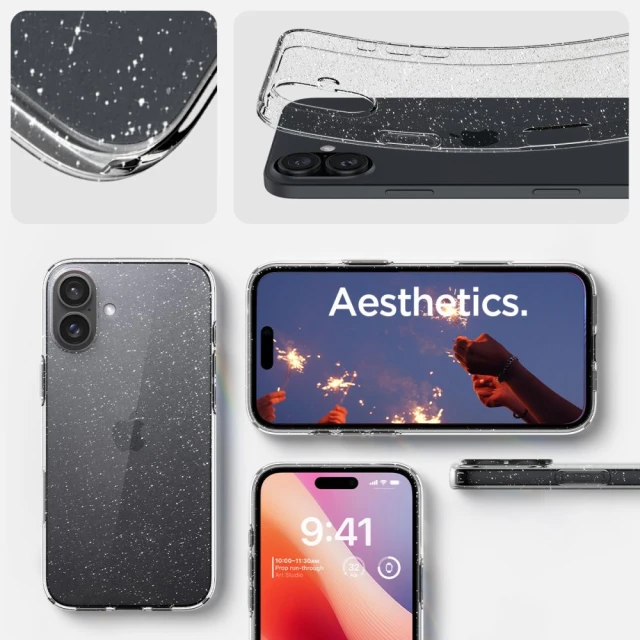 Чохол Spigen Liquid Crystal Glitter для iPhone 16 Plus Glitter Crystal (ACS08065)