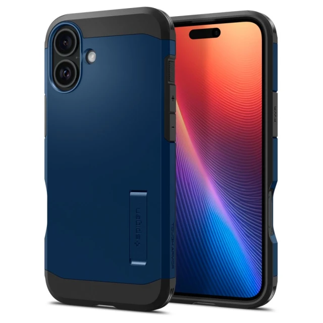 Чехол Spigen Tough Armor для iPhone 16 Navy Blue with MagSafe (ACS08217)