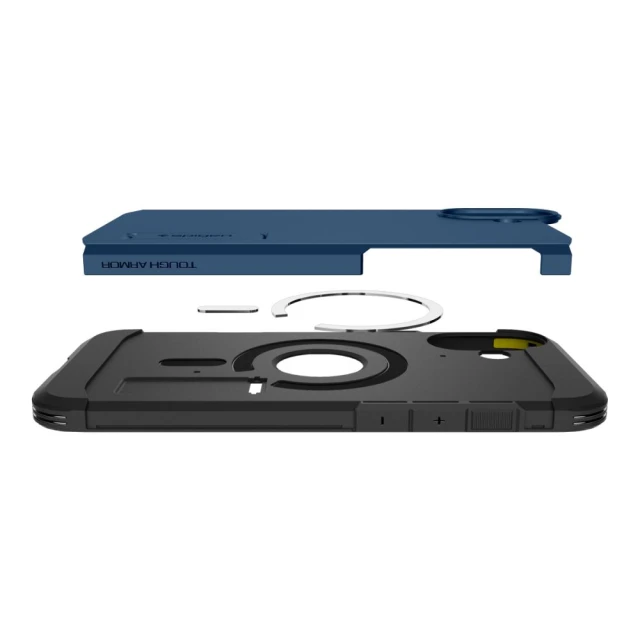 Чехол Spigen Tough Armor для iPhone 16 Navy Blue with MagSafe (ACS08217)