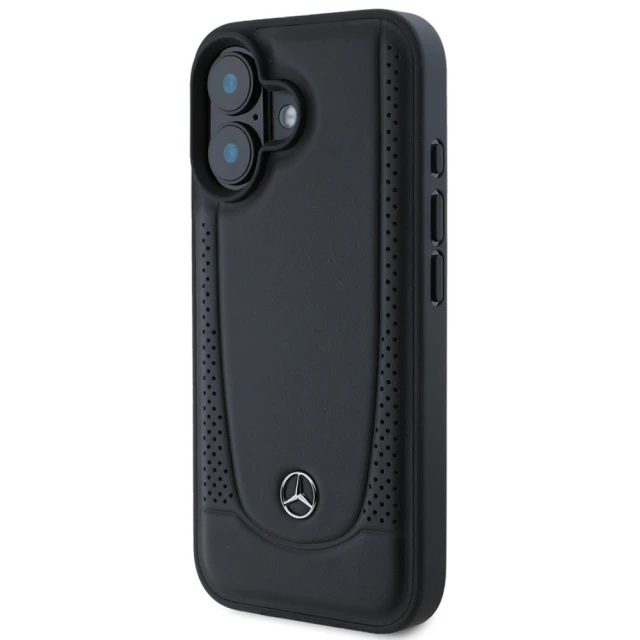 Чохол Mercedes Leather Urban для iPhone 16 Plus Black (MEHCP16MARMBK)
