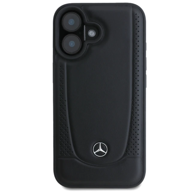 Чохол Mercedes Leather Urban для iPhone 16 Plus Black (MEHCP16MARMBK)