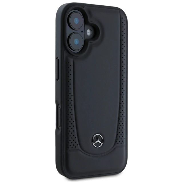 Чохол Mercedes Leather Urban для iPhone 16 Plus Black (MEHCP16MARMBK)