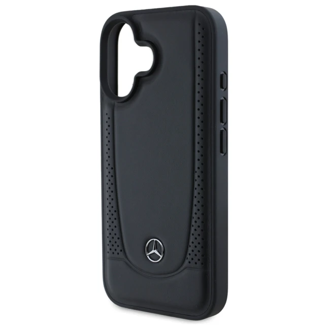 Чохол Mercedes Leather Urban для iPhone 16 Plus Black (MEHCP16MARMBK)