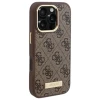 Чохол Guess 4G Logo Plate для iPhone 16 Pro Max Brown with MagSafe (GUHMP16XU4GPRW)