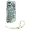 Чохол Guess IML Flowers with Pearl Strap для iPhone 16 Plus Green with MagSafe (GUHMP16MHFWBRCESN)