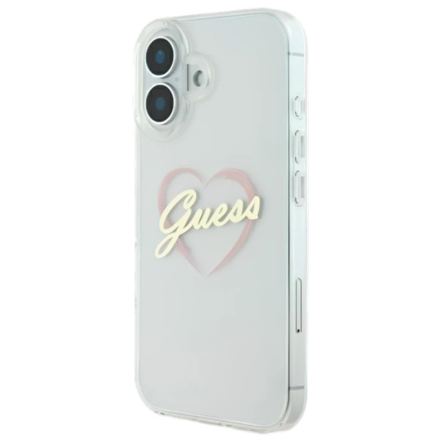 Чохол Guess IML Heart для iPhone 16 Plus Transparent (GUHCP16MHCHGSPT)