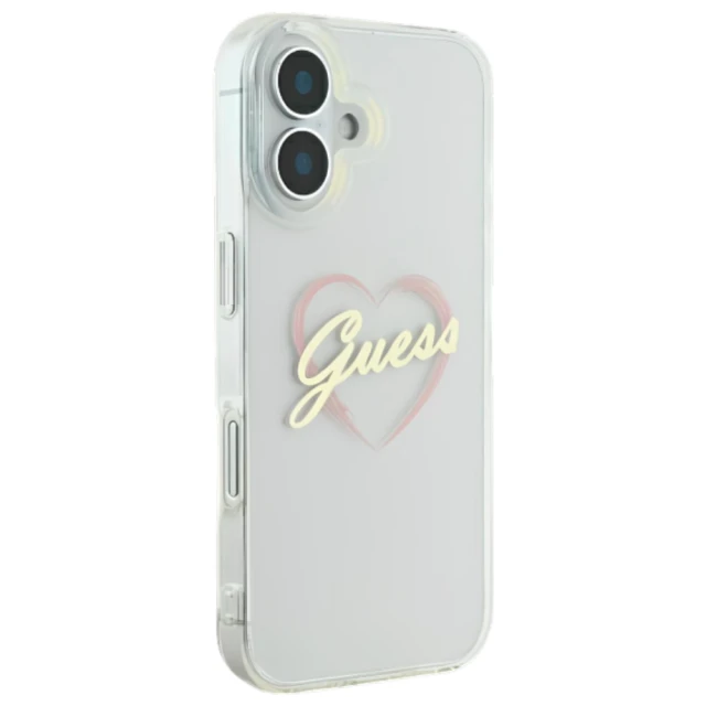 Чохол Guess IML Heart для iPhone 16 Plus Transparent (GUHCP16MHCHGSPT)