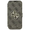 Чохол-книжка Guess 4G Big Metal Logo для iPhone 16 Brown (GUBKP16S4GMGBR)