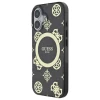 Чохол Guess IML Peony On 4G Background для iPhone 16 Black with MagSafe (GUHMP16SH4PYEEK)