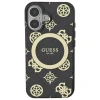 Чохол Guess IML Peony On 4G Background для iPhone 16 Black with MagSafe (GUHMP16SH4PYEEK)