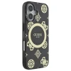 Чохол Guess IML Peony On 4G Background для iPhone 16 Black with MagSafe (GUHMP16SH4PYEEK)