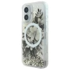 Чохол Guess Liquid Glitter Flower для iPhone 16 Beige with MagSafe (GUHMP16SLFMWTE)