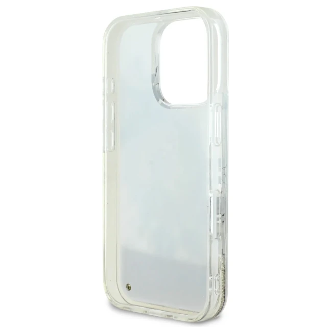 Чохол Guess Liquid Glitter Flower для iPhone 16 Pro Beige with MagSafe (GUHMP16LLFMWTE)