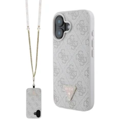Чохол Guess Crossbody 4G Metal Logo для iPhone 16 Pink (GUHCP16SP4TDSCPP)