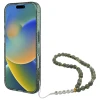 Чохол Guess IML Glitter with Pearl Strap для iPhone 16 Green with MagSafe (GUHMP16SHGCRELSA)