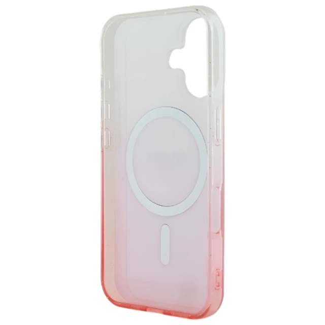 Чохол Guess IML Glitter Gradient для iPhone 16 Pink with MagSafe (GUHMP16SHGRCELP)