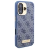 Чохол Guess 4G Logo Plate для iPhone 16 Blue with MagSafe (GUHMP16SU4GPRB)