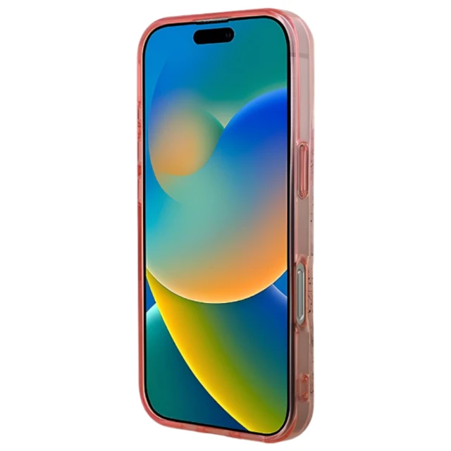 Чохол Guess IML Flower & Tonal Circle для iPhone 16 Pro Max Pink with MagSafe (GUHMP16XHFWBDCEP)
