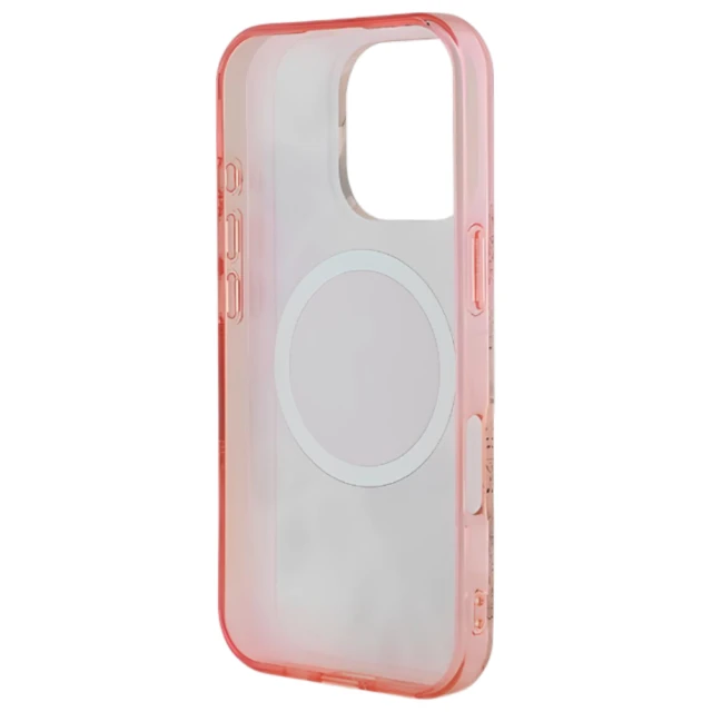 Чохол Guess IML Flower & Tonal Circle для iPhone 16 Pro Max Pink with MagSafe (GUHMP16XHFWBDCEP)