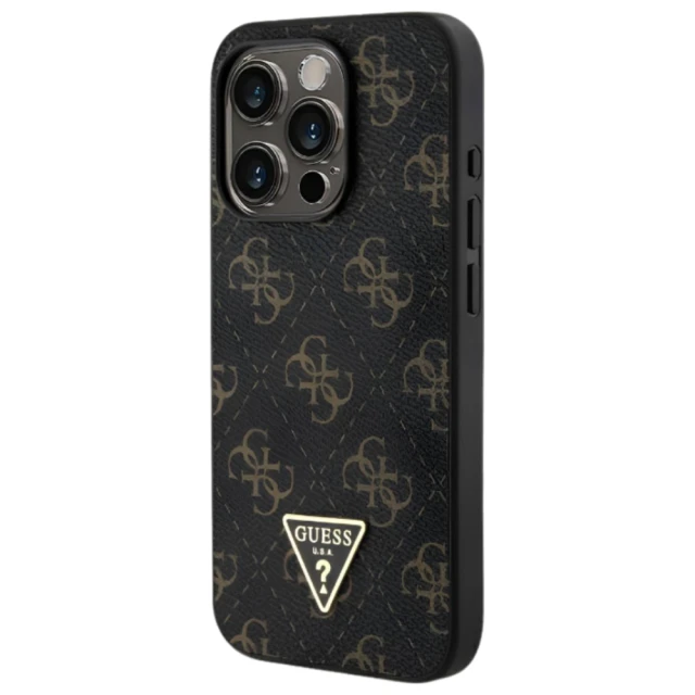 Чохол Guess 4G Triangle Metal Logo для iPhone 16 Pro Black (GUHCP16LPG4GPK)