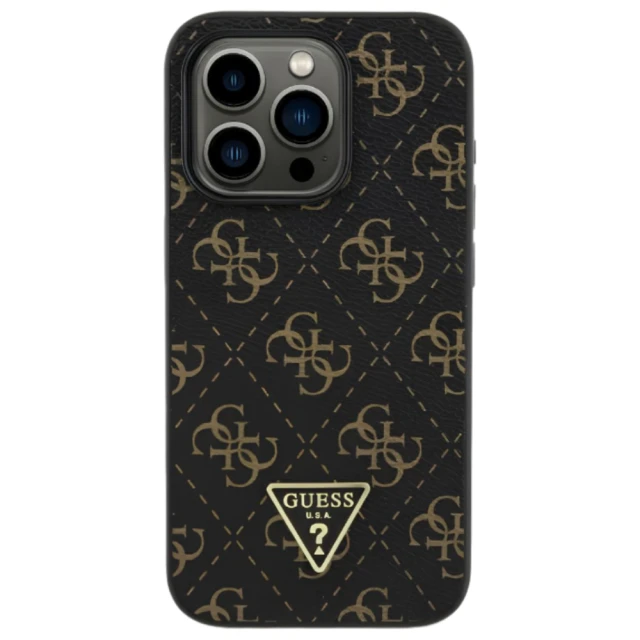 Чохол Guess 4G Triangle Metal Logo для iPhone 16 Pro Black (GUHCP16LPG4GPK)