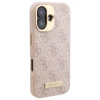 Чохол Guess 4G Logo Plate для iPhone 16 Pink with MagSafe (GUHMP16SU4GPRP)