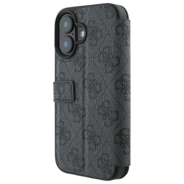 Чохол-книжка Guess 4G Big Metal Logo для iPhone 16 Black (GUBKP16S4GMGGR)