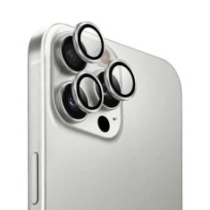 Защитное стекло UNIQ для камеры iPhone 16 Pro | 16 Pro Max Optix AluGuard Sterling Silver (UNIQ-IP6.3P-6.9P(2024)-ALENSSIL)