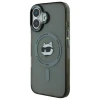 Чохол Karl Lagerfeld IML Metal Choupette Head для iPhone 16 Transparent/Black with MagSafe (KLHMP16SHLSCHK)