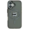 Чохол Karl Lagerfeld IML Metal Choupette Head для iPhone 16 Transparent/Black with MagSafe (KLHMP16SHLSCHK)