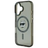 Чохол Karl Lagerfeld IML Metal Choupette Head для iPhone 16 Transparent/Black with MagSafe (KLHMP16SHLSCHK)