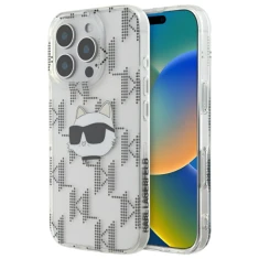 Чехол Karl Lagerfeld IML Choupette Head & Monogram для iPhone 16 Pro Transparent (KLHCP16LHKLPCHT)