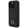 Чохол Karl Lagerfeld Silicone Shadow Metal Initial для iPhone 16 Pro Black with MagSafe (KLHMP16LSCMKMPCK)